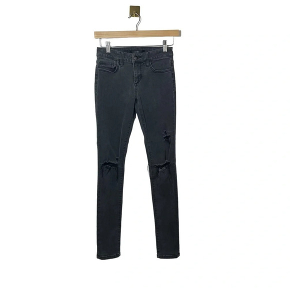 Joe’s Jeans Women’s Honey Skinny High Rise Distressed Jeans in Black Size 25 - Picture 4 of 13
